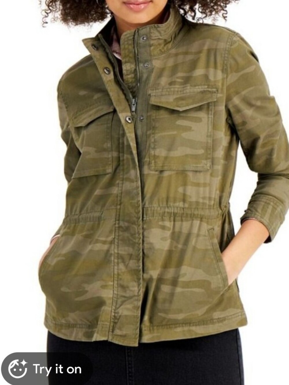 Style & Co Camo Utility Jacket